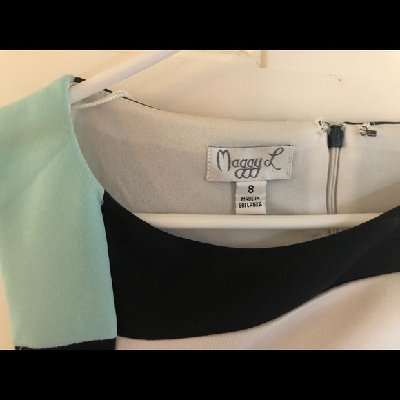 Maggy London Colorblock Sleeveless Lined Dress - Picture 2 of 4